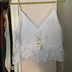 White cami with adjustable waist